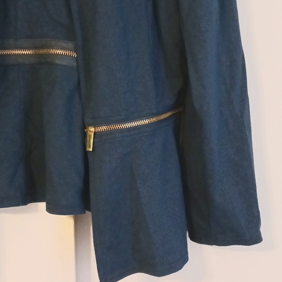 IMAN "Global Chic" Dark Blue Zip Around Jacket in Size M  (NWT) - Picture 4 of 10